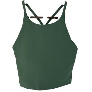 Old Navy Active PowerSoft Green Cropped Bra Tank Top Athletic Yoga Size S